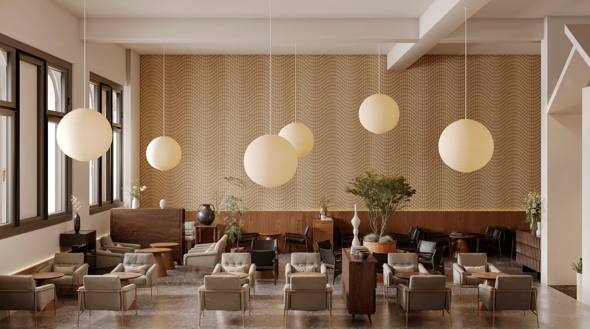 Acoustic Wall Pro AW17 Geo Mocha en un ambiente
